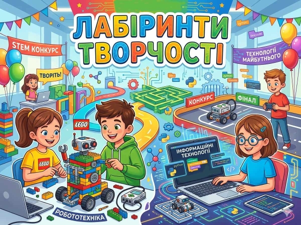 Списки переможців обласного конкурсу з LEGO-конструювання , робототехніки та  інформаційних технологій «Лабіринти творчості».